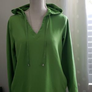 Denim & company light weight sweat shit with hood.